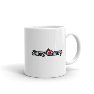 White glossy mug Jerry Cherry