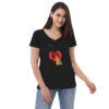 Women’s recycled v-neck t-shirt Guitar Cherry - Image 2