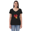 Women’s recycled v-neck t-shirt Guitar Cherry